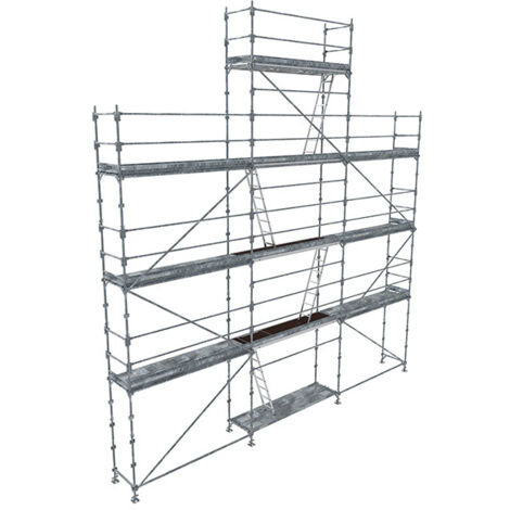 Lot échafaudage fixe de façade R200 Progress 88m² (lisses) Tubesca Comabi