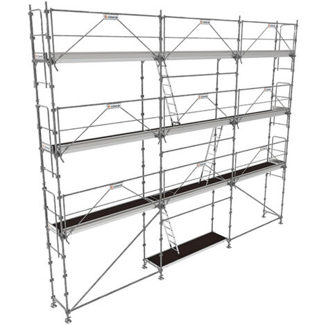 Lot Echafaudage fixe de façade R200 Progress First 80 m² (FUSIO) Tubesca Comabi