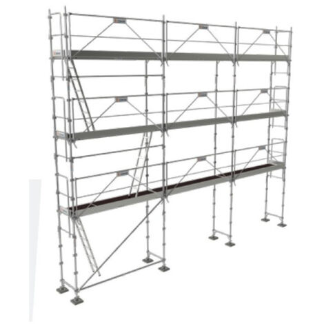 Lot Echafaudage fixe de façade R200 Record First 80 m² (alu/bois) Tubesca Comabi