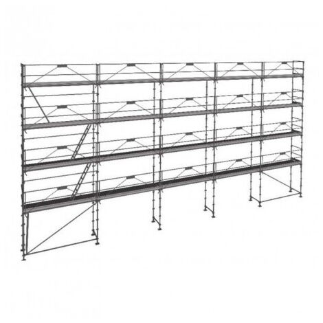Lot Echafaudage fixe de façade R200 Record Premium 160 m² (alu) Tubesca Comabi