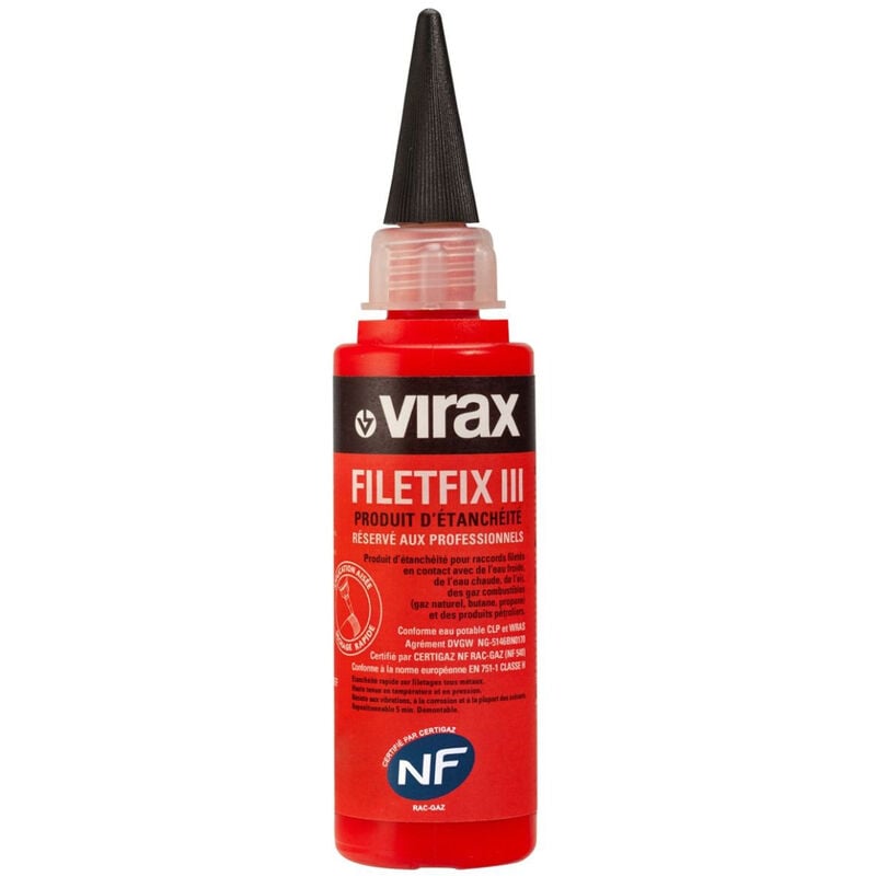Virax - Lot de 6 produits d'étanchéité Filetfix iii