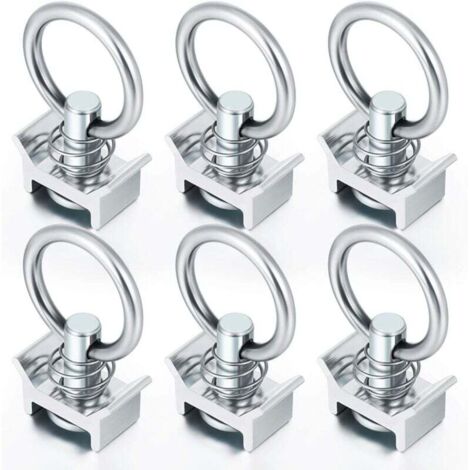 Lot of 6 Pions simples avec anneau pions d'arrimage aéro pour rail d'arrimage aéronautique pion d'ancrage anneau