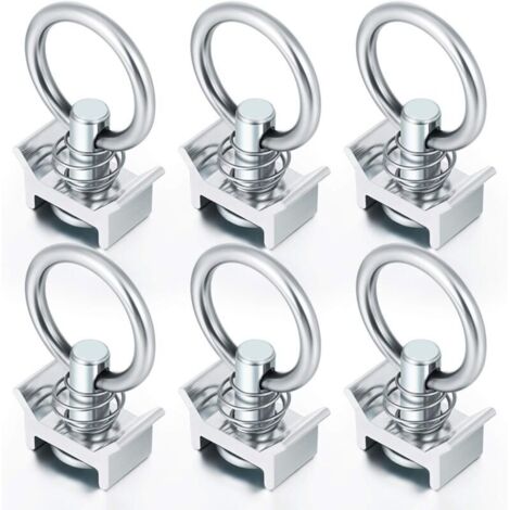 Lot of 6 Pions simples avec anneau pions d'arrimage aéro pour rail d'arrimage aéronautique pion d'ancrage anneau
