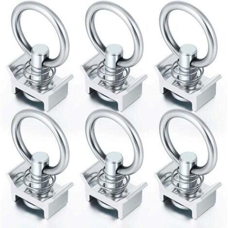 Lot of 6 Pions simples avec anneau pions d'arrimage aéro pour rail d'arrimage aéronautique pion d'ancrage anneau
