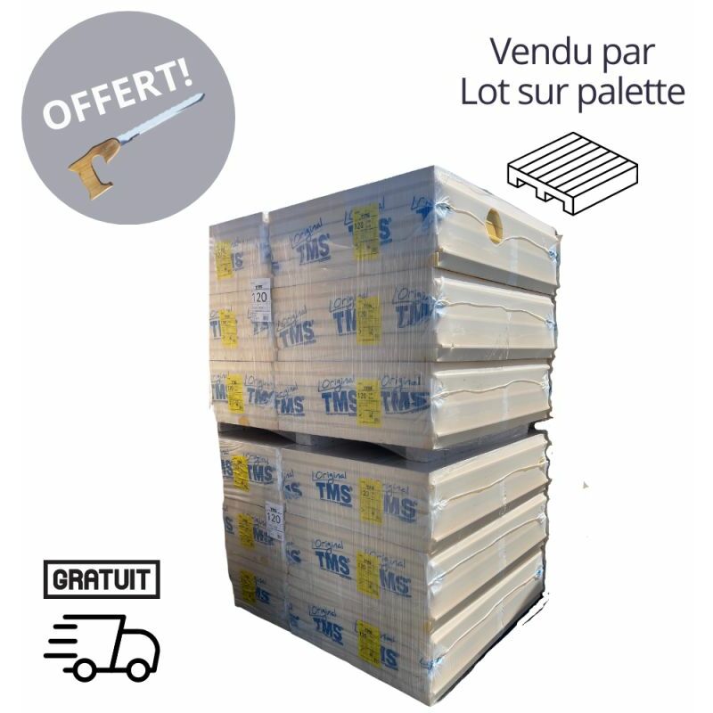 QEM - promo pack tms 40mm - Lot de 60m² soit 50 plaques + 1 Scie isolant offert iso