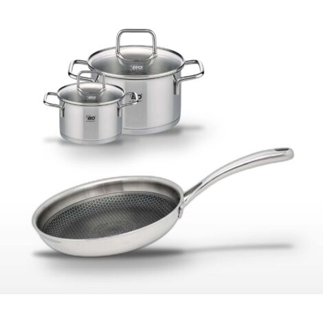 Lot Poêle 24 cm & 2 Faitouts 20/14 cm Elo Relief Evolution