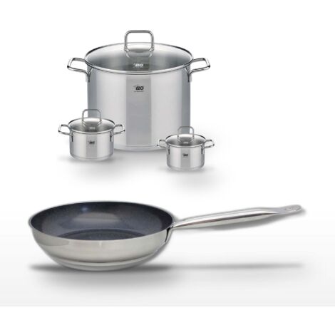 Lot Poêle 24 cm & 3 Faitouts Elo Profi Therm Platinum