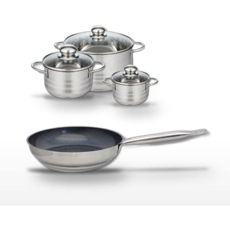 Lot Poêle 24 cm & 3 Faitouts Elo Profi Therm Platinum