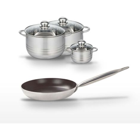 Lot Poêle 24 cm Elo Bistro Line & Faitouts 12/20/24 cm Elo