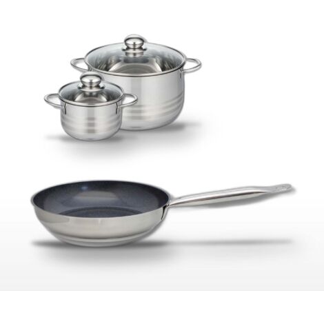 Lot Poêle 24cm & 2 Faitouts 14/20cm Elo Profi Therm Platinum