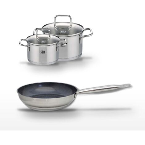 Lot Poêle 24cm & 2 Faitouts 16/20cm Elo Profi Therm Platinum