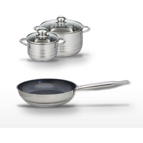 Lot Poêle 24cm & 2 Faitouts 16/20cm Elo Profi Therm Platinum