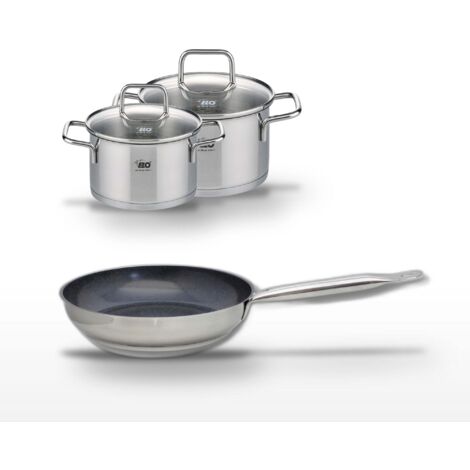 Lot Poêle 24cm & 2 Faitouts Elo Profi Therm Platinum