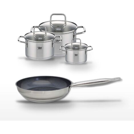 Lot Poêle 24cm & 3 Faitouts Elo Profi Therm Platinum