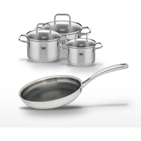Lot Poêle 24cm & 3 Faitouts Elo Relief Evolution
