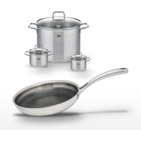 Lot Poêle 24cm Elo Relief Evolution & 3 Faitouts Elo avec couvercles