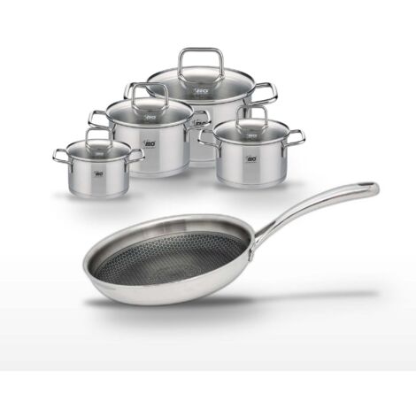 Lot Poêle 24cm et 4 Faitouts Elo Relief Evolution