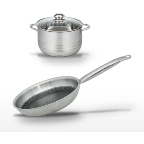 Lot Poêle 24cm et Faitout 24cm Elo Relief Solution
