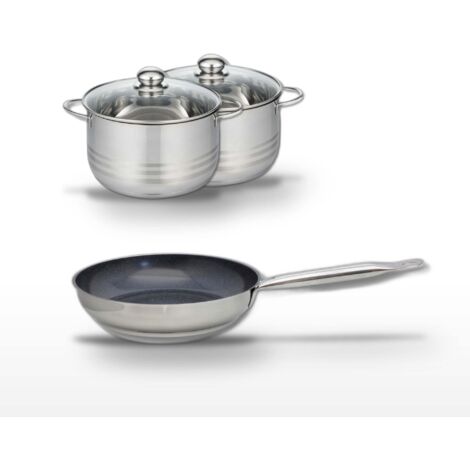 Lot Poêle 24cm & Faitouts 20/24cm Elo Profi Therm Platinum