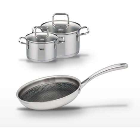 Lot Poêle 28 cm & 2 Faitouts 16/20 cm Elo Relief Evolution