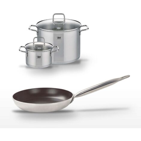 Lot Poêle 28 cm & 2 Faitouts 20/26 cm Elo Bistro Line