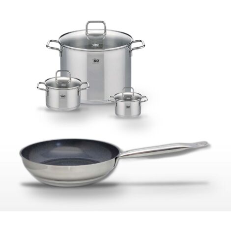 Lot Poêle 28 cm & 3 Faitouts 12/16/26 cm Elo Profi Therm Platinum