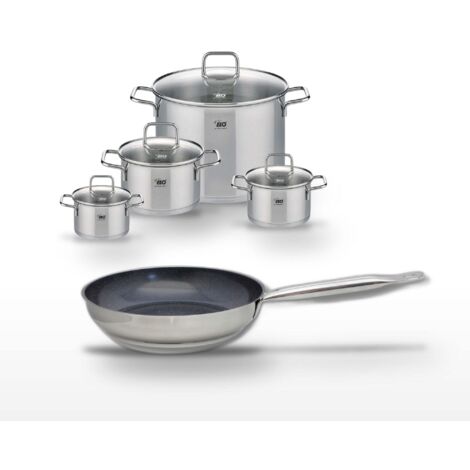Lot Poêle 28 cm & 4 Faitouts Elo Profi Therm Platinum