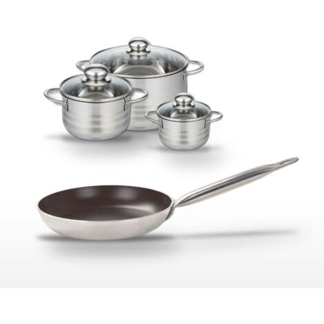 Lot Poêle 28 cm Elo Bistro Line & 3 Faitouts Elo Brillant