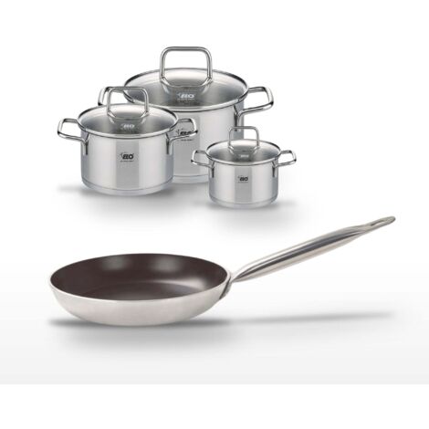 Lot Poêle 28 cm Elo Bistro Line & 3 Faitouts Elo Citrin 12/16/20 cm