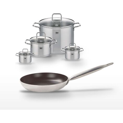Lot Poêle 28 cm Elo Bistro Line & 4 Faitouts Elo Citrin