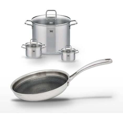 Lot Poêle 28 cm et 3 Faitouts Elo Relief Evolution