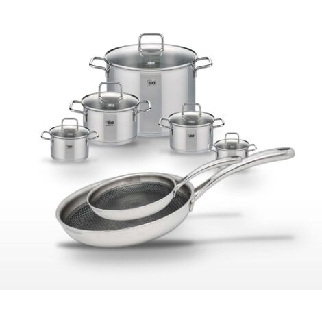 Lot Poêle 28cm & 24cm Elo Relief Evolution avec 5 Faitouts Elo Citrin