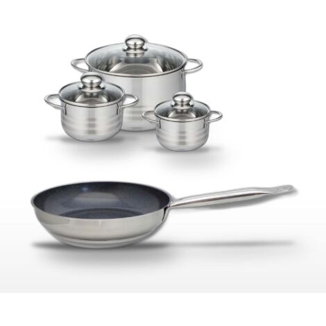 Lot Poêle 28cm & 3 Faitouts 12/14/24cm Elo Profi Therm Platinum