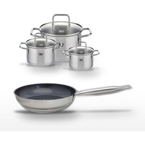 Lot Poêle 28cm & 3 Faitouts Elo Profi Therm Platinum