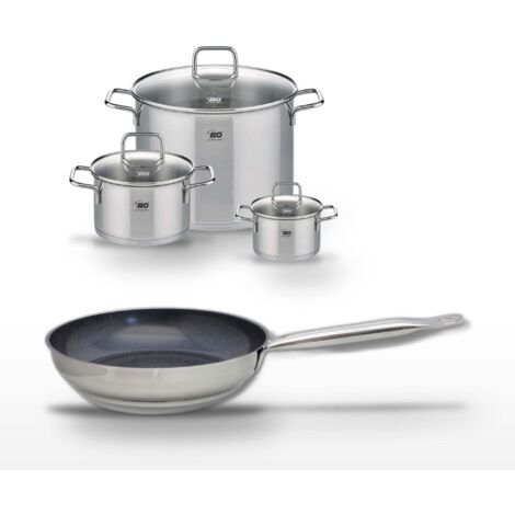 Lot Poêle 28cm & 3 Faitouts Elo Profi Therm Platinum