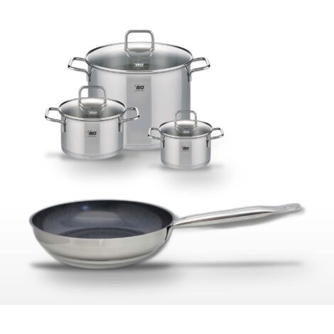 Lot Poêle 28cm & 3 Faitouts Elo Profi Therm Platinum