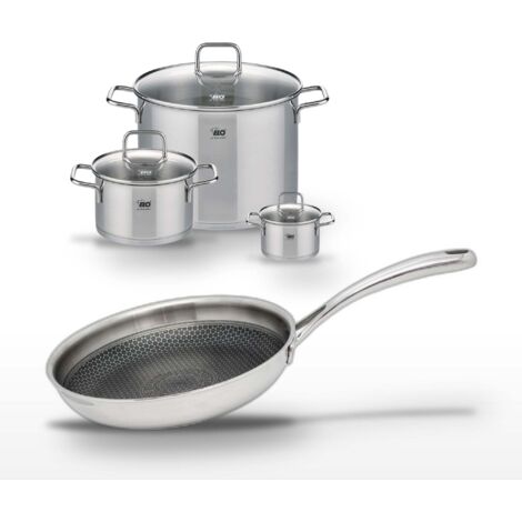 Lot Poêle 28cm & 3 Faitouts Elo Relief Evolution