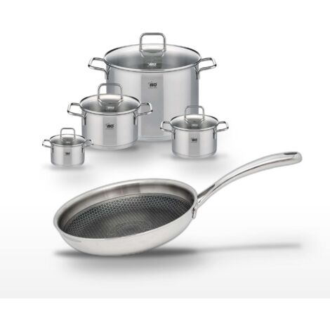 Lot Poêle 28cm & 4 Faitouts Elo Relief Evolution