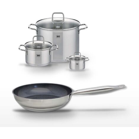 Lot Poêle 28cm et 3 Faitouts 12/20/26cm Elo Profi Therm Platinum