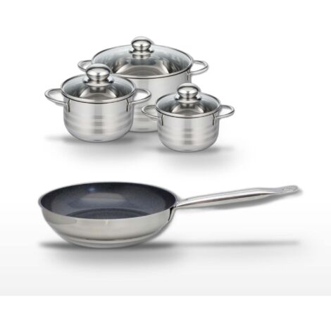 Lot Poêle 28cm et 3 Faitouts 14/16/24cm Elo Profi Therm Platinum