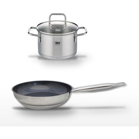 Lot Poêle 28cm & Faitout 16cm Elo Profi Therm Platinum