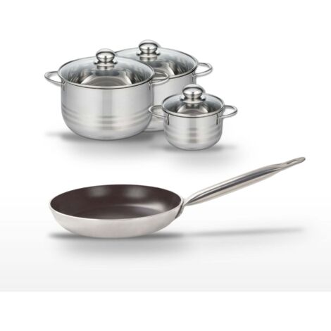 Lot Poêle 32 cm & 3 Faitouts Elo Bistro Line