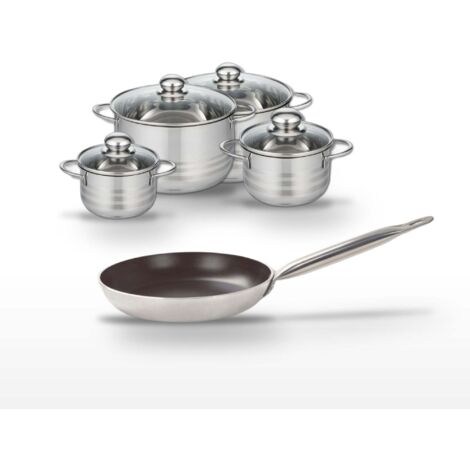 Lot Poêle 32 cm céramique Elo Bistro Line & 4 Faitouts Elo Brillant