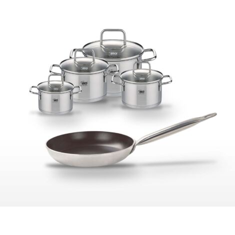 Lot Poêle 32 cm Elo Bistro Line & 4 Faitouts Elo Citrin