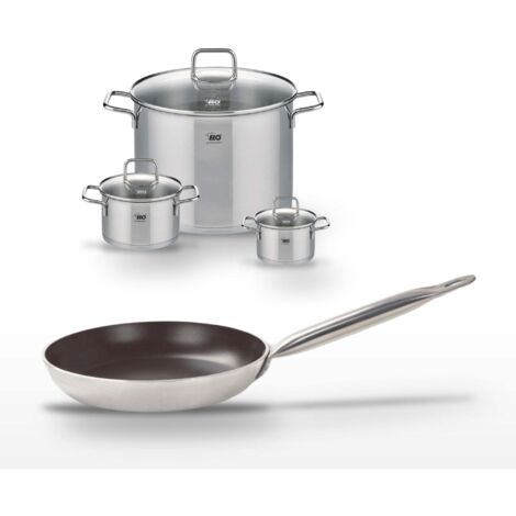 Lot Poêle 32 cm Elo Bistro Line et 3 Faitouts Elo Citrin