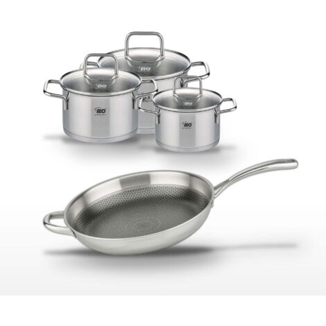 Lot Poêle 32 cm Elo Relief Evolution & 3 Faitouts Elo Citrin