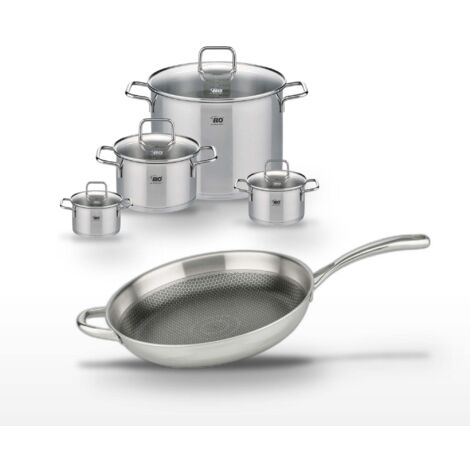 Lot Poêle 32 cm Elo Relief Evolution & 4 Faitouts Elo Citrin