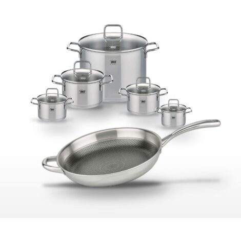 Lot Poêle 32 cm Elo Relief Evolution & 5 Faitouts Elo Citrin