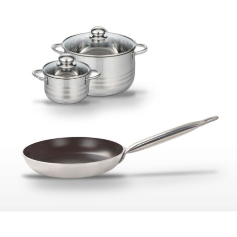 Lot Poêle 32 cm et 2 Faitouts Elo Bistro Line