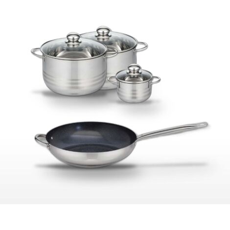 Lot Poêle 32cm & 3 Faitouts Elo Profi Therm Platinum